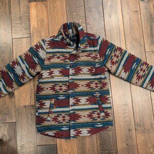 Stoic Aztec Western Print Shirt Jacket Shacket
